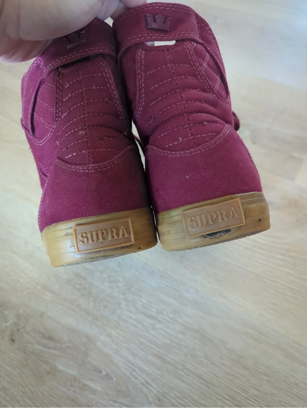 Supra 001 Muska Skytop Sneakers Red  Skate Shoe Mens SIZE 11